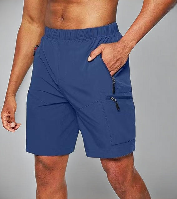 Short deportivo hombre con bolsillos cremallera ajustado