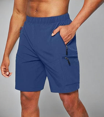 Short deportivo hombre con bolsillos cremallera ajustado