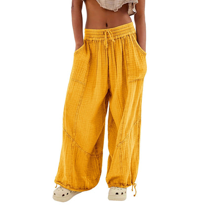 Pantalón Mujer de Tejido Suave Corte Relajado