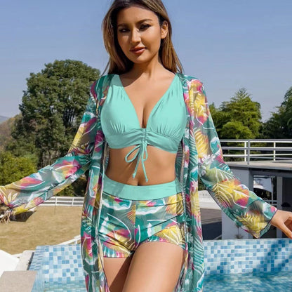 Conjunto de baño mujer con short y cover-up