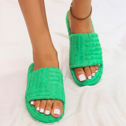 Zapatillas Mujer Tipo Mule Tira Texturizada