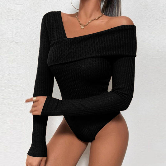 Blusa Mujer Manga Larga Algodón Hombro Descubierto Casual - Mavetta