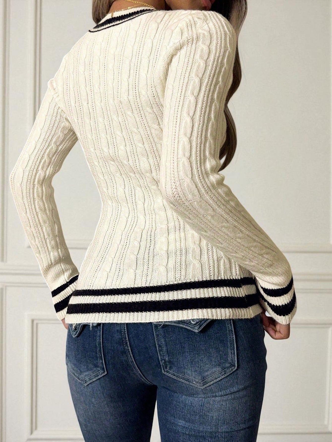 Blusa Mujer Básica Cuello en V Tejido Suave Comoda