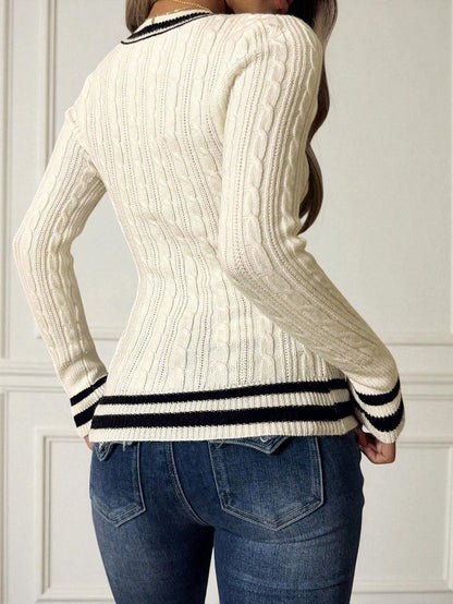 Blusa Mujer Básica Cuello en V Tejido Suave Comoda