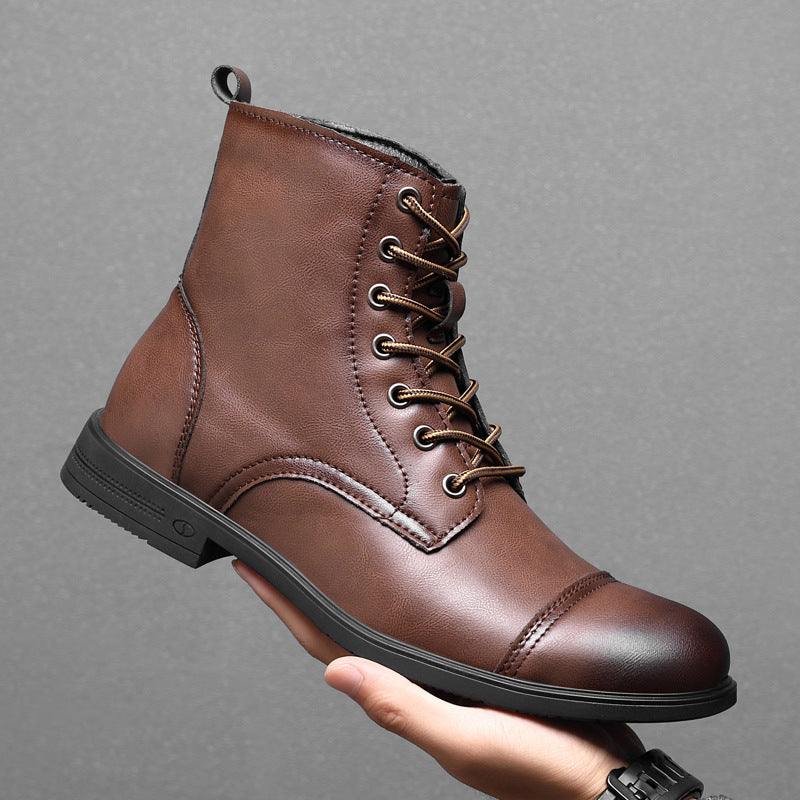 Botas Hombre Cuero Casual con Cordones Botines Urbanos Cómodos