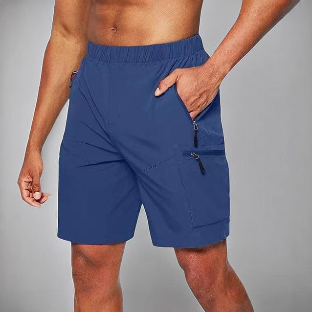 Short deportivo hombre con bolsillos cremallera ajustado