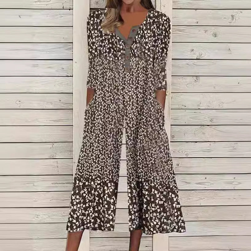 Mono Mujer Verano Escote en V Corte Moderno