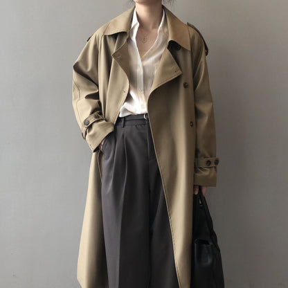Gabardina Mujer de Doble Botonadura Estilo Moderno
