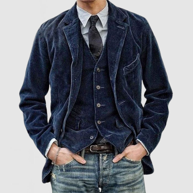 Chaqueta Hombre de Pana Estilo Vintage Ajuste Clásico - Mavetta
