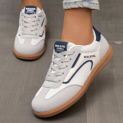 Zapatillas bajas mujer con cordones y suela deportiva