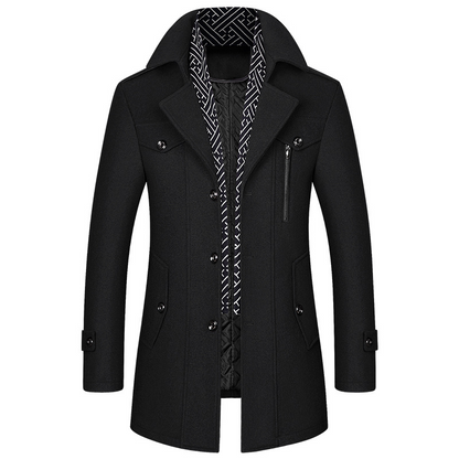 Abrigo Hombre Clásico Invierno Ajuste Regular
