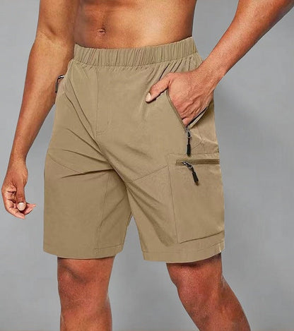 Short deportivo hombre con bolsillos cremallera ajustado