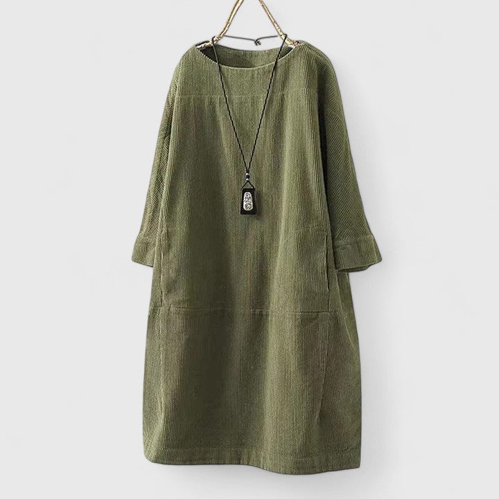 Vestido Midi Mujer Suelto Estilo Casual Comodo