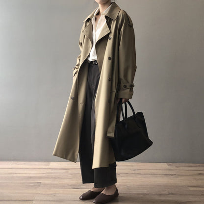 Gabardina Mujer de Doble Botonadura Estilo Moderno