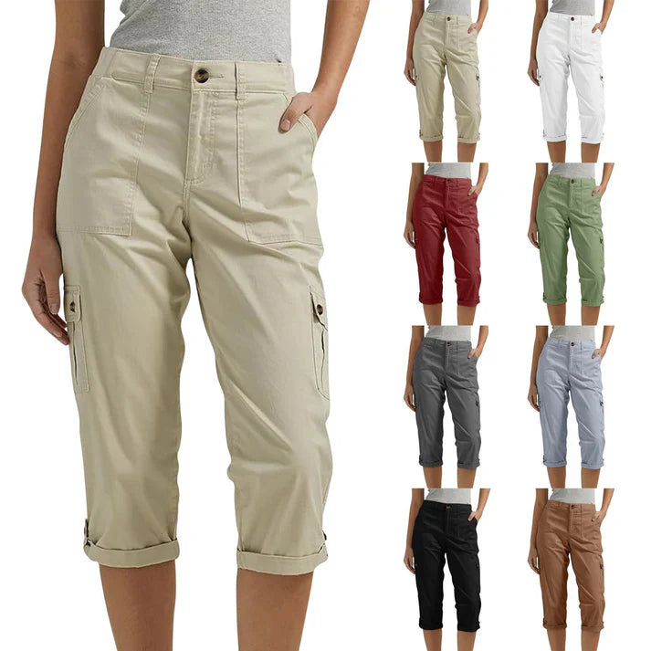 Pantalón corto mujer elástico con bolsillos casual