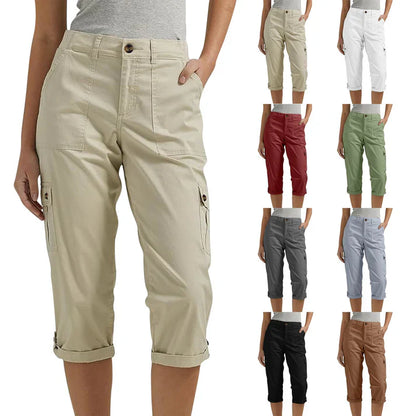 Pantalón corto mujer elástico con bolsillos casual
