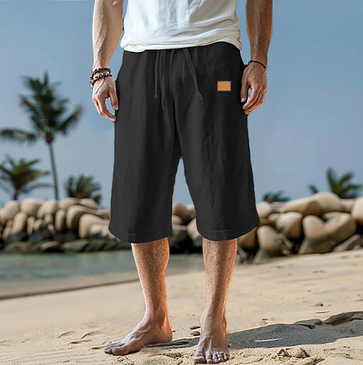 Bermudas Hombre Algodón Corte Relajado Cintura Ajustable - Mavetta