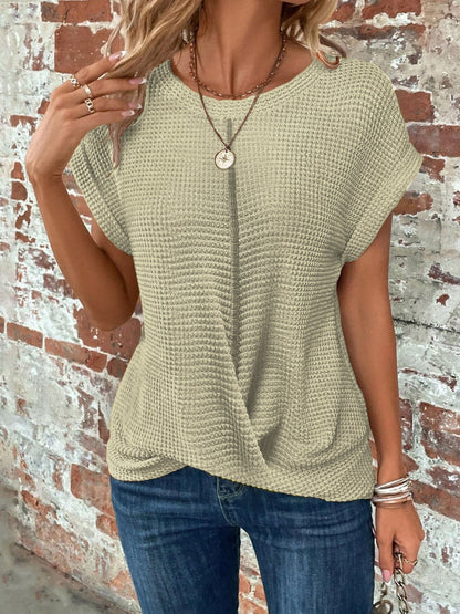 Camiseta Mujer de Punto Casual Estilo Desenfadado