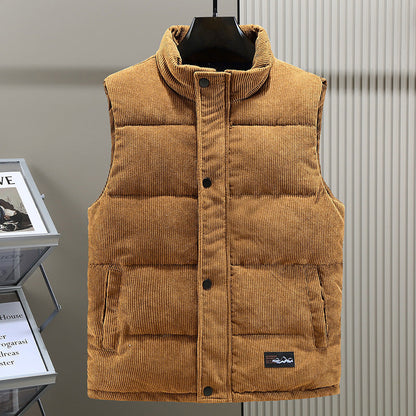 Chaleco Hombre de Pana Acolchado Ajuste Regular