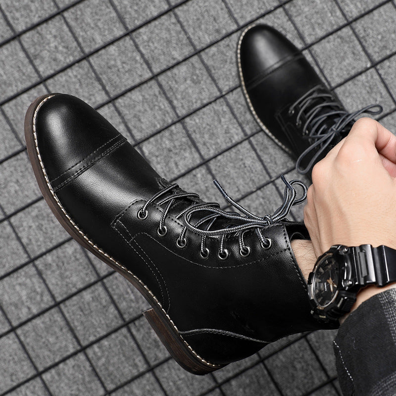 Botas Hombre Cuero Casual con Cordones Botines Urbanos Cómodos