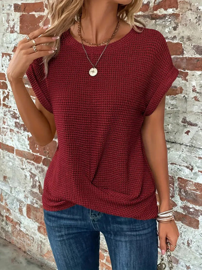 Camiseta Mujer de Punto Casual Estilo Desenfadado