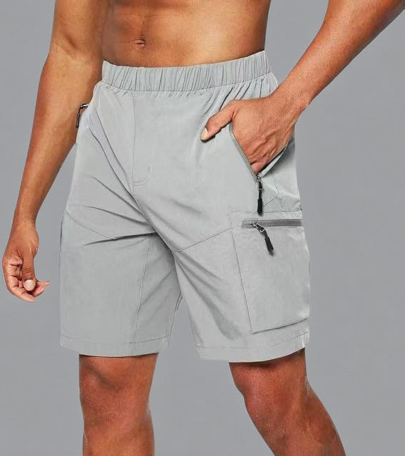 Short deportivo hombre con bolsillos cremallera ajustado
