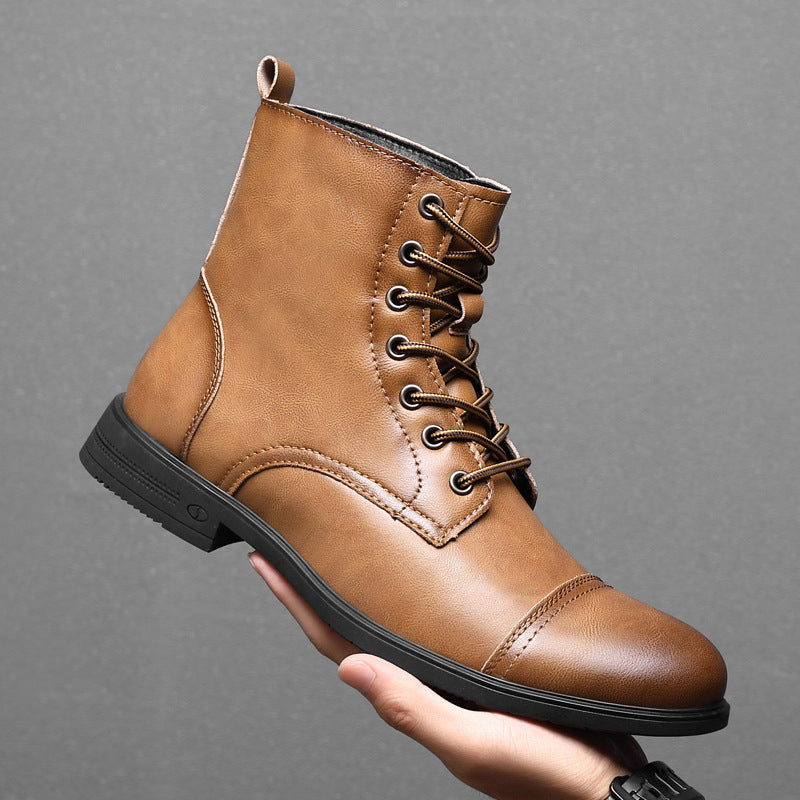 Botas Hombre Cuero Casual con Cordones Botines Urbanos Cómodos