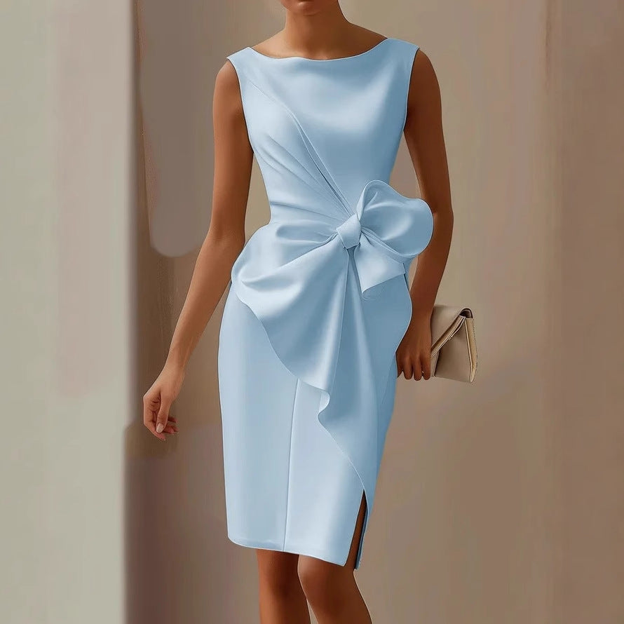 Vestido Elegante Mujer Sin Mangas Ajuste Slim