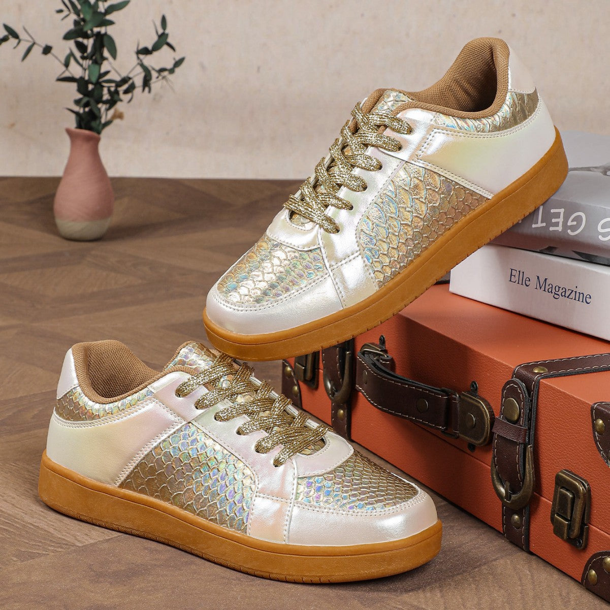 Zapatillas Mujer Texturizadas Suela Robusta
