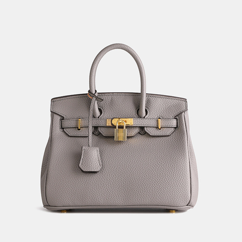 Bolso bandolera mujer de cuero PU textura litchi cierre cremallera
