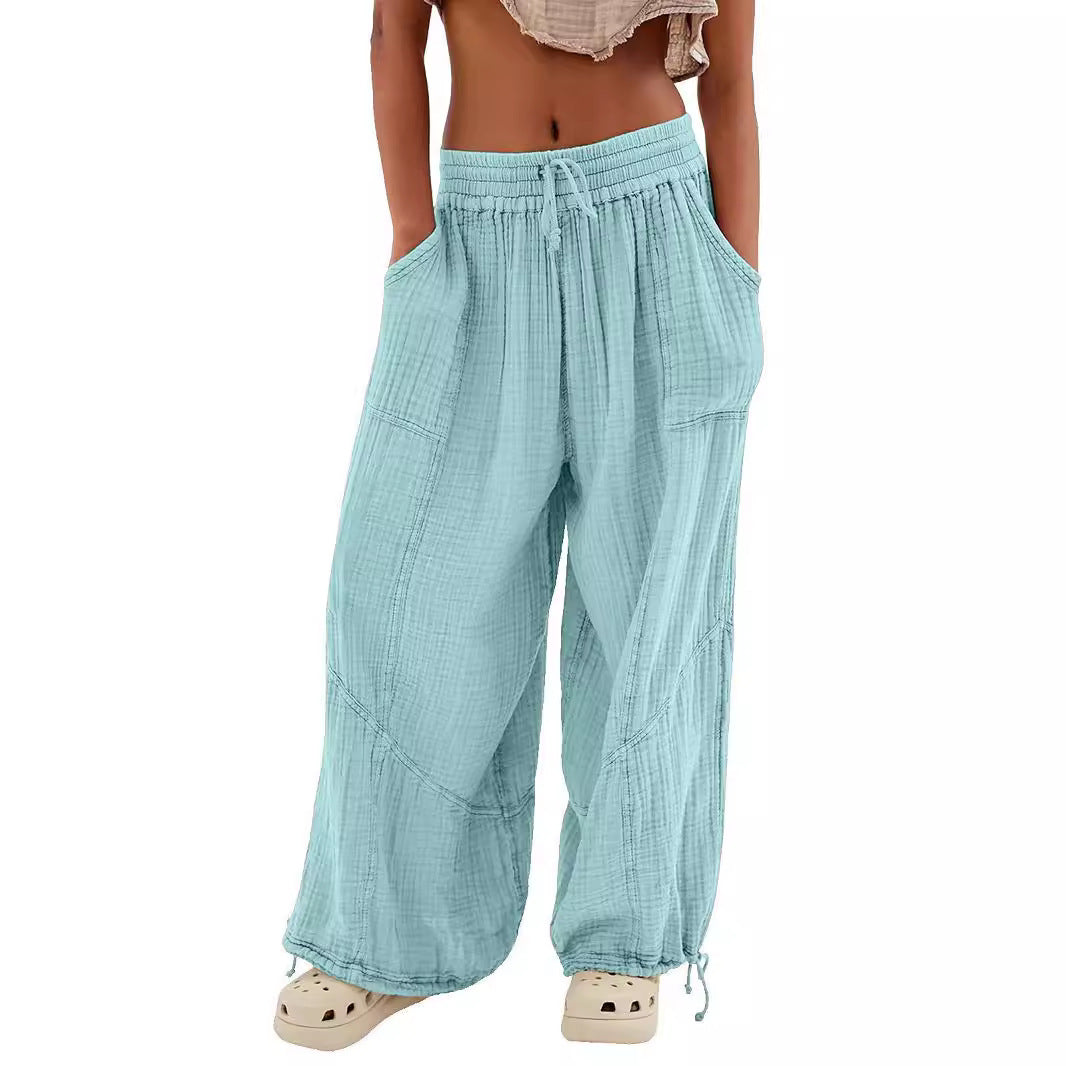 Pantalón Mujer de Tejido Suave Corte Relajado