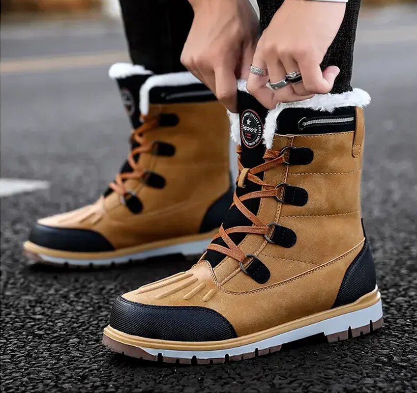 Botas invierno hombre con forro cálido suela antideslizante