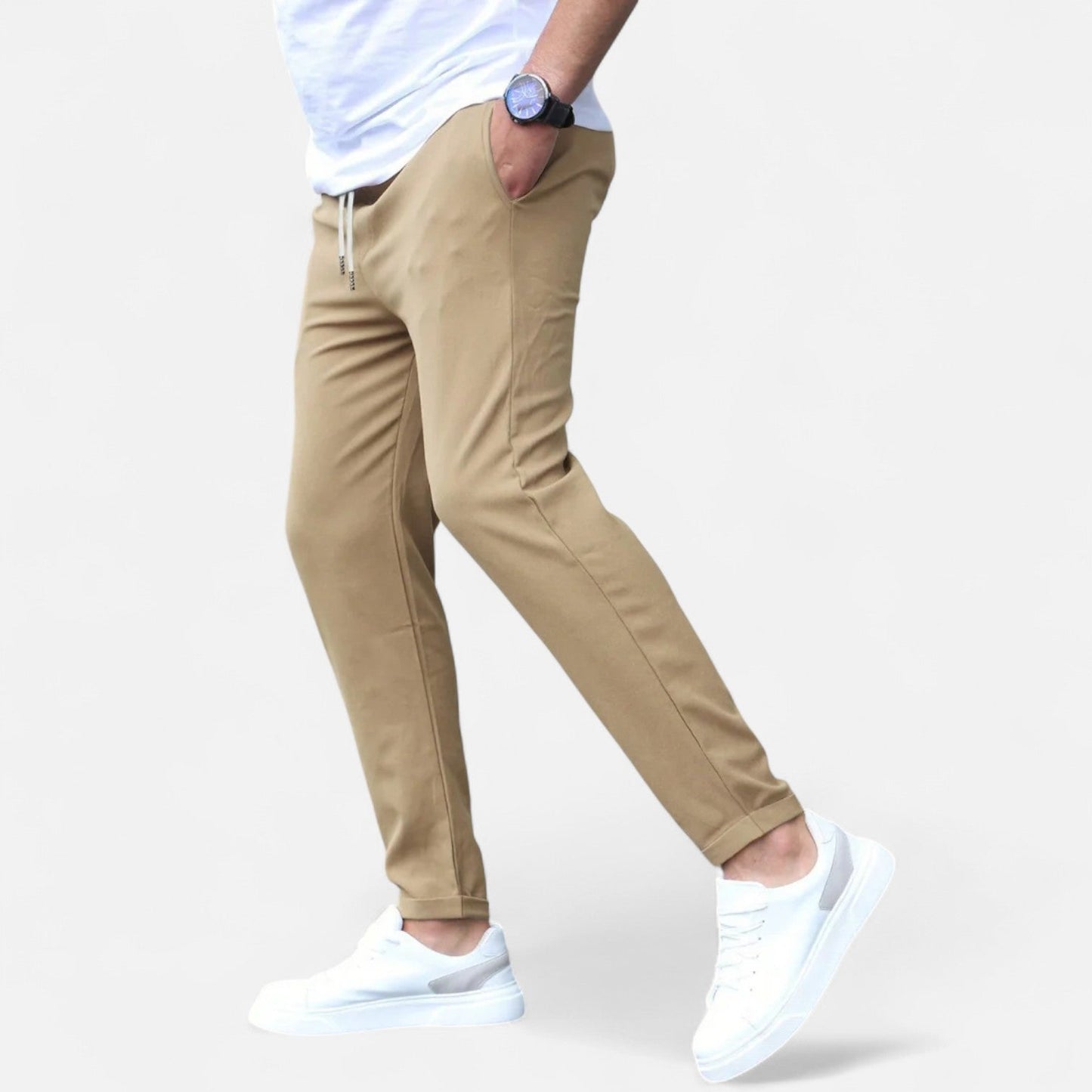 Pantalones Hombre Elastico Confort Ajuste Moderno
