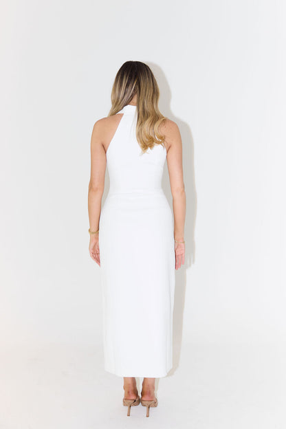 Vestido Maxi Mujer Sin Mangas Escote en V Estilo Elegante