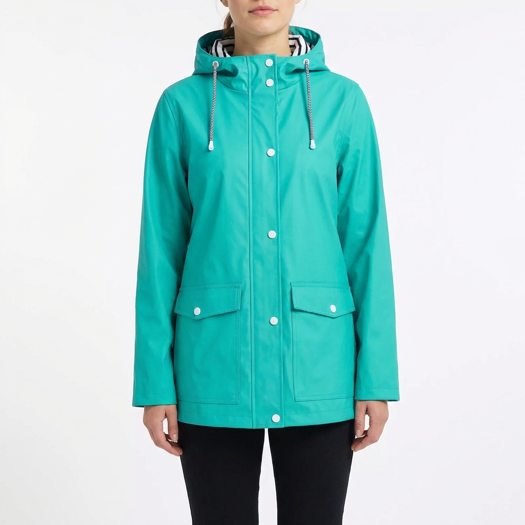 Parka Mujer Impermeable con Capucha Ajuste Regular