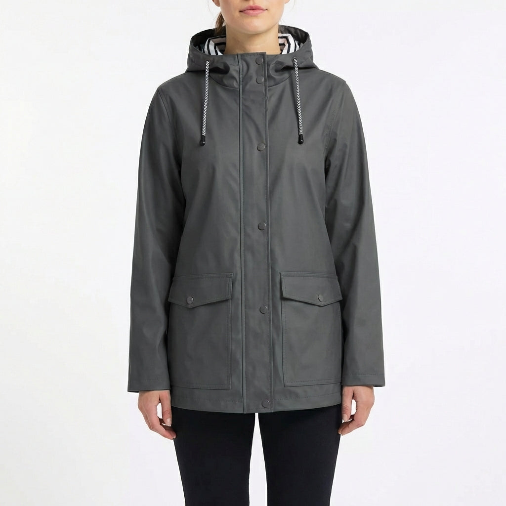 Parka Mujer Impermeable con Capucha Ajuste Regular