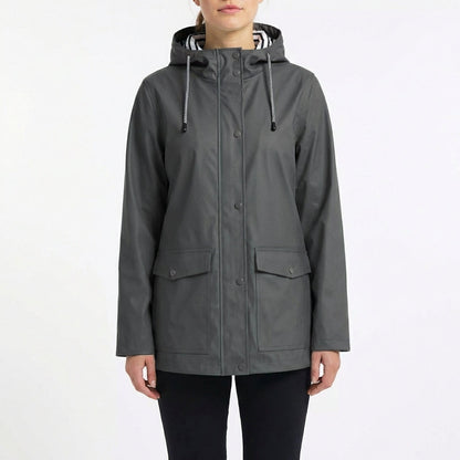 Parka Mujer Impermeable con Capucha Ajuste Regular