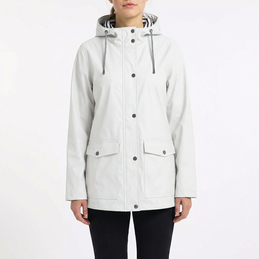 Parka Mujer Impermeable con Capucha Ajuste Regular