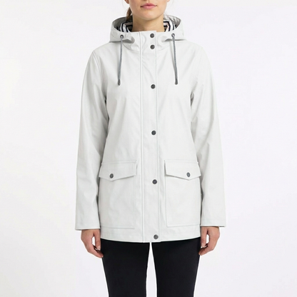 Parka Mujer Impermeable con Capucha Ajuste Regular