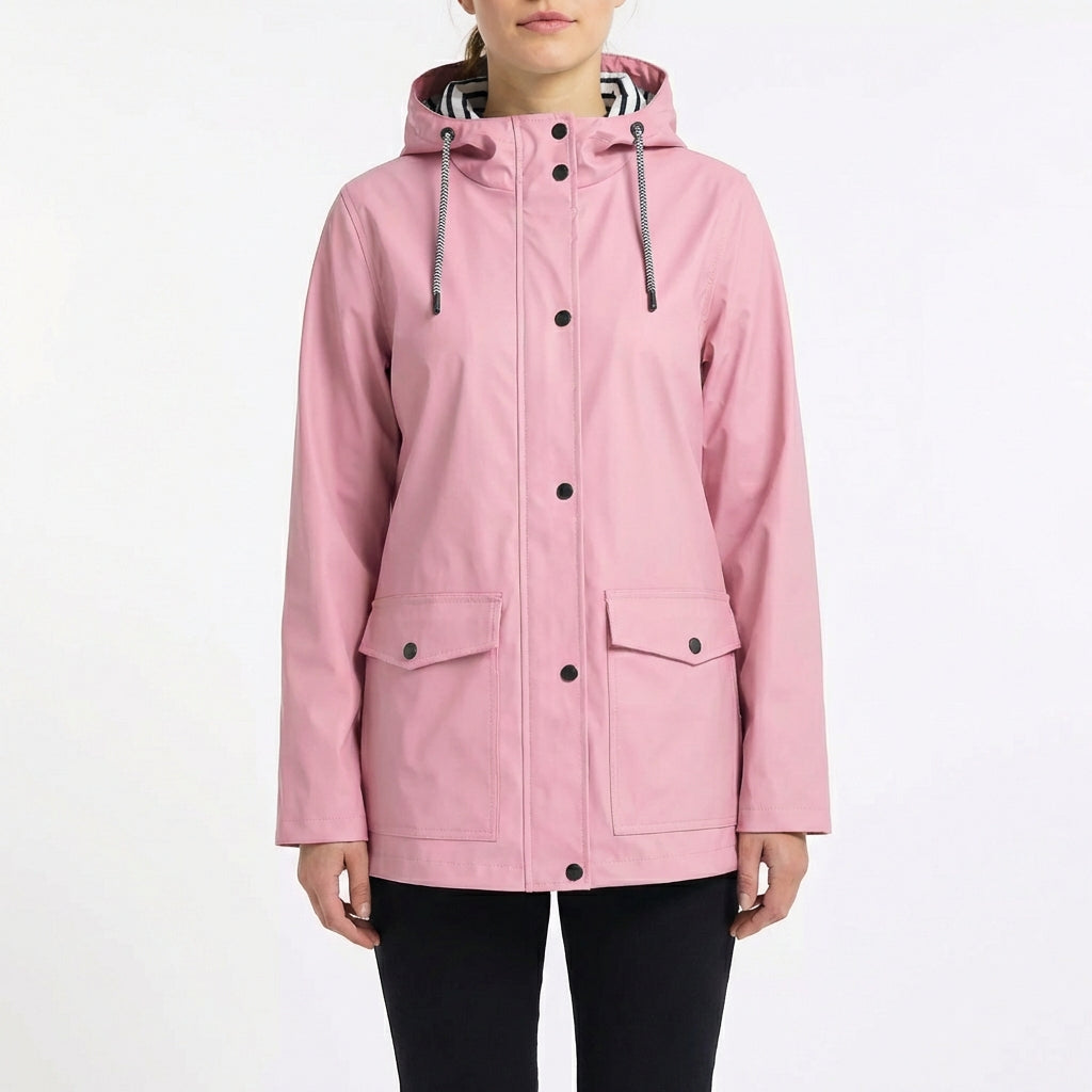 Parka Mujer Impermeable con Capucha Ajuste Regular