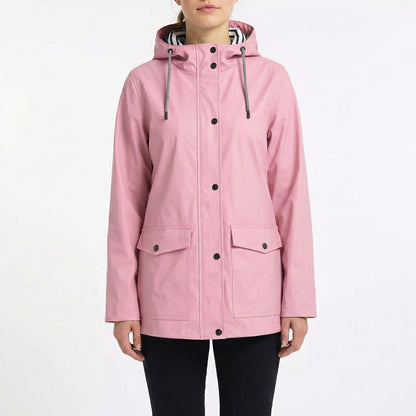 Parka Mujer Impermeable con Capucha Ajuste Regular