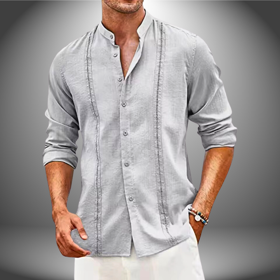 Camiseta Hombre Manga Larga Transpirable Ajuste Casual
