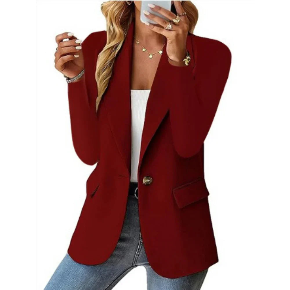 Blazer Mujer Estilo Sastre Ajustado