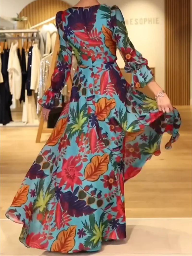 Vestido mujer ligero con escote en V estilo elegante