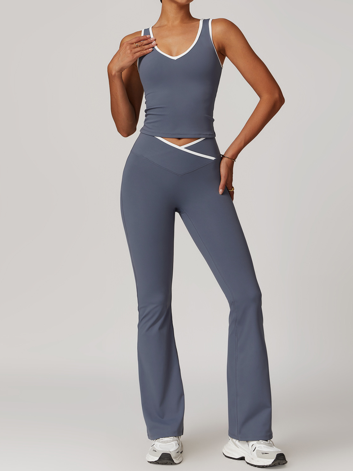 Conjunto Mujer de y Leggings de Cintura Alta Activo