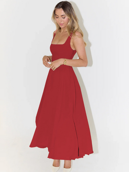 Vestido Midi Mujer de Corte Elegante