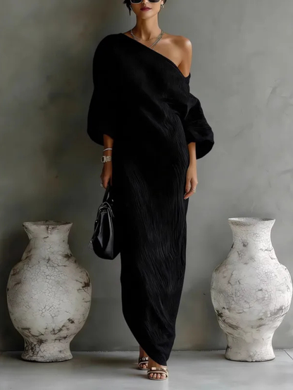 Vestido maxi mujer de tela ligera ajuste cómodo elegante