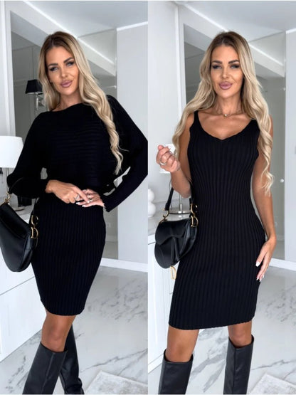 Conjunto Mujer de Dos Piezas con Mini Vestido de Mavettao