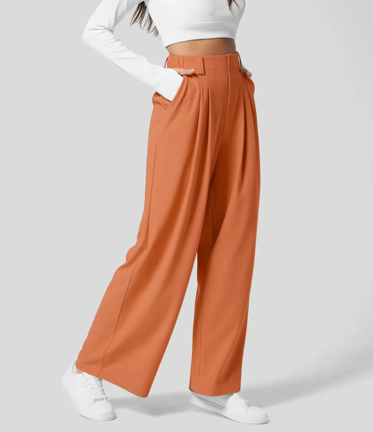 Pantalón Mujer Talle Alto Pernera Ancha