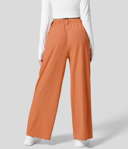 Pantalón Mujer de Talle Alto y Pierna Ancha Elegante